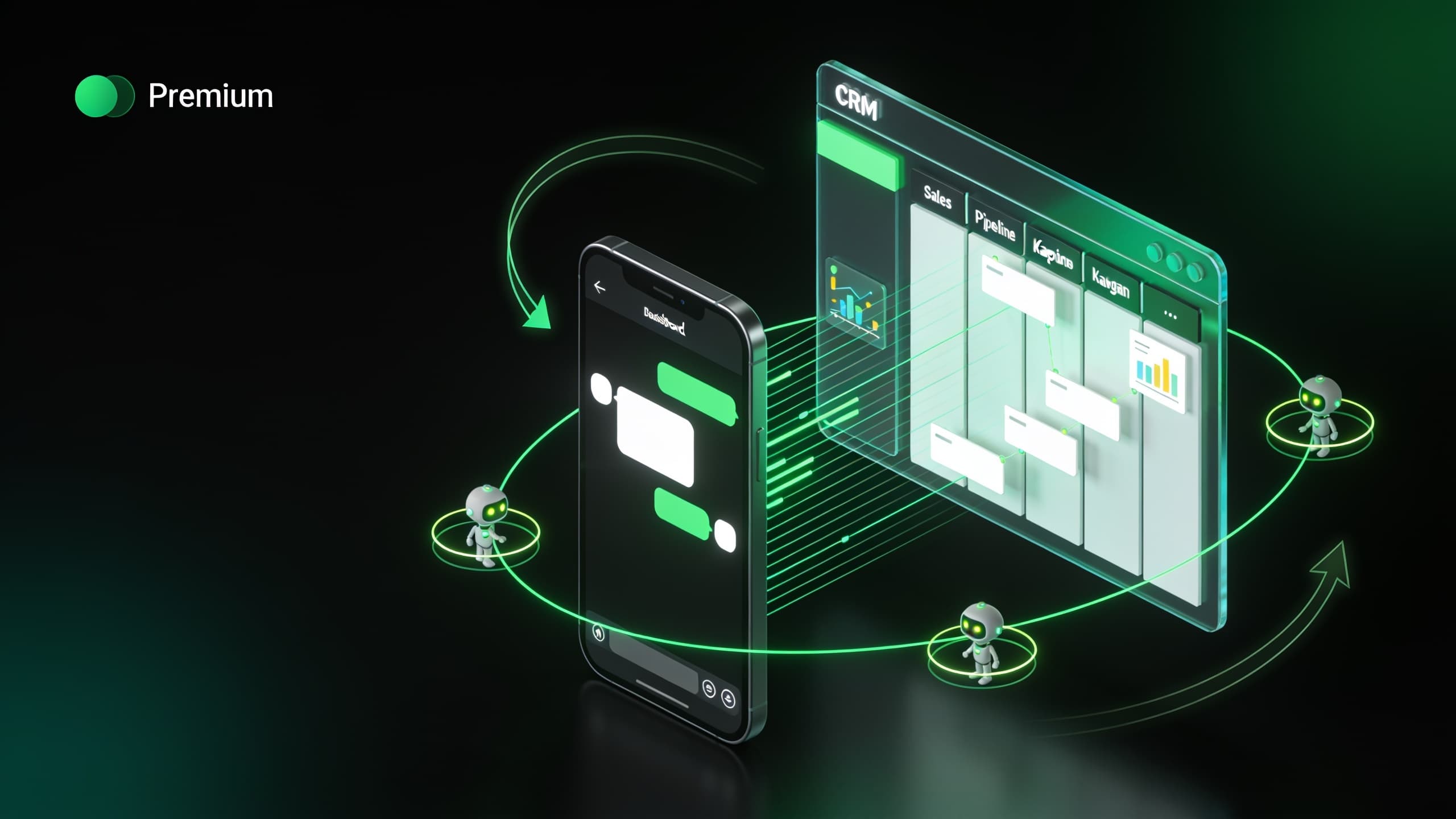 CRM dashboard updated automatically by AI agents during WhatsApp sales conversations